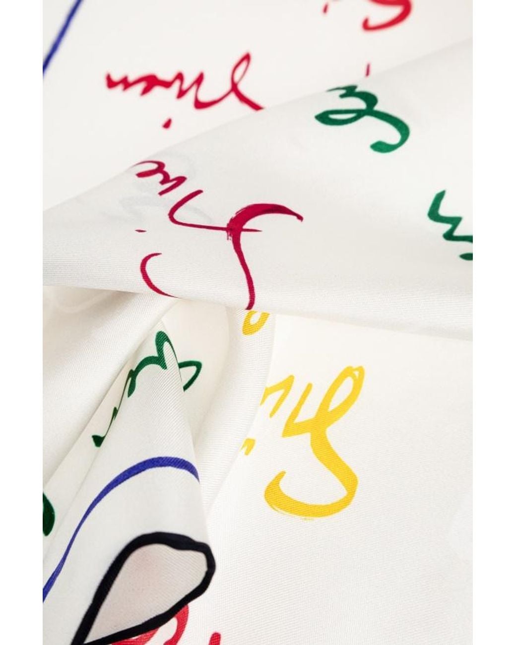 Givenchy White Pattern Scarf