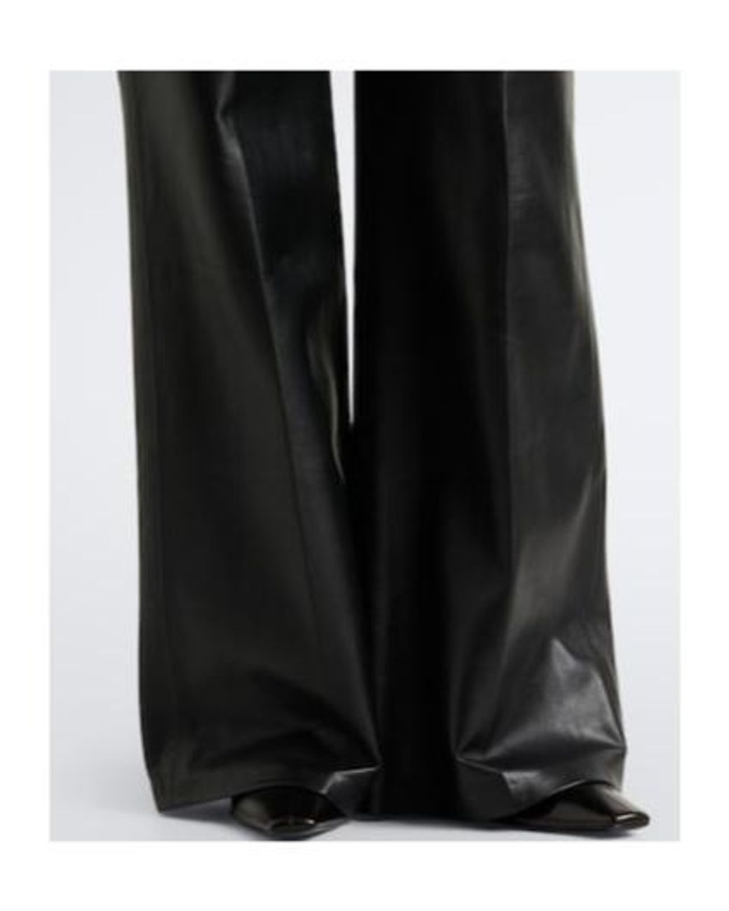 Dorothee Schumacher Black Leather Flared Pants