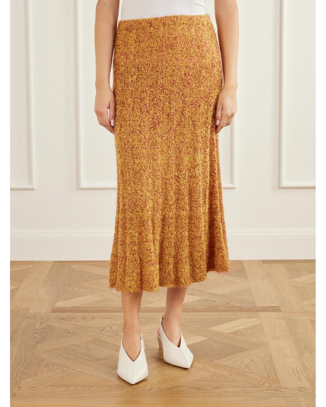Proenza Schouler Brown Lightweight Midi Knit Dress