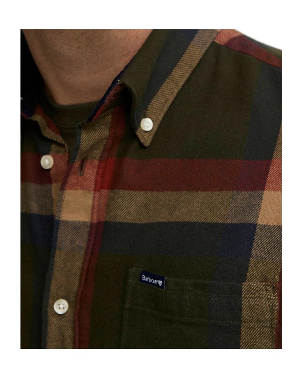 Barbour Green Check Button-Down Shirt for men