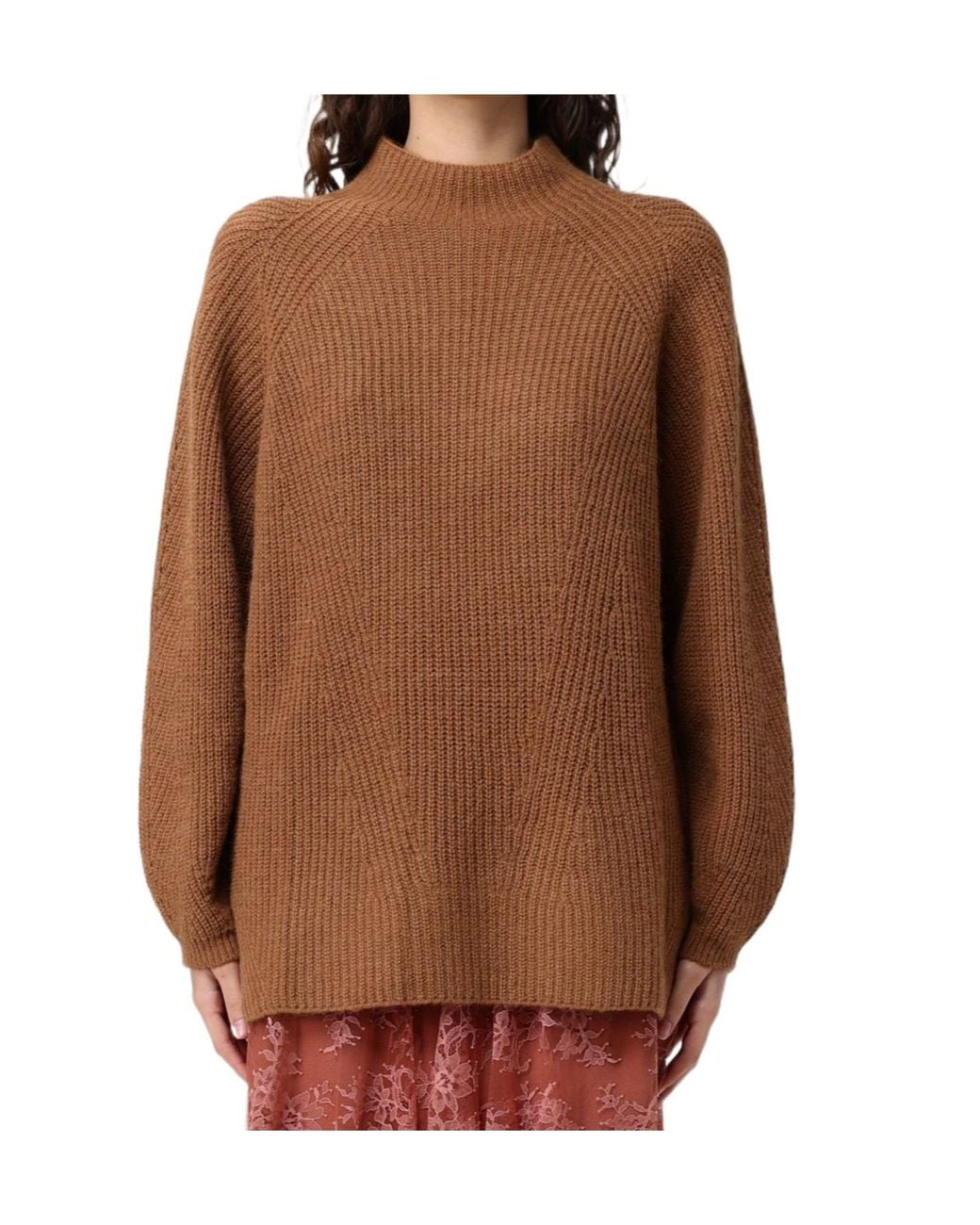 Twinset Brown Turtle Neck Sweater