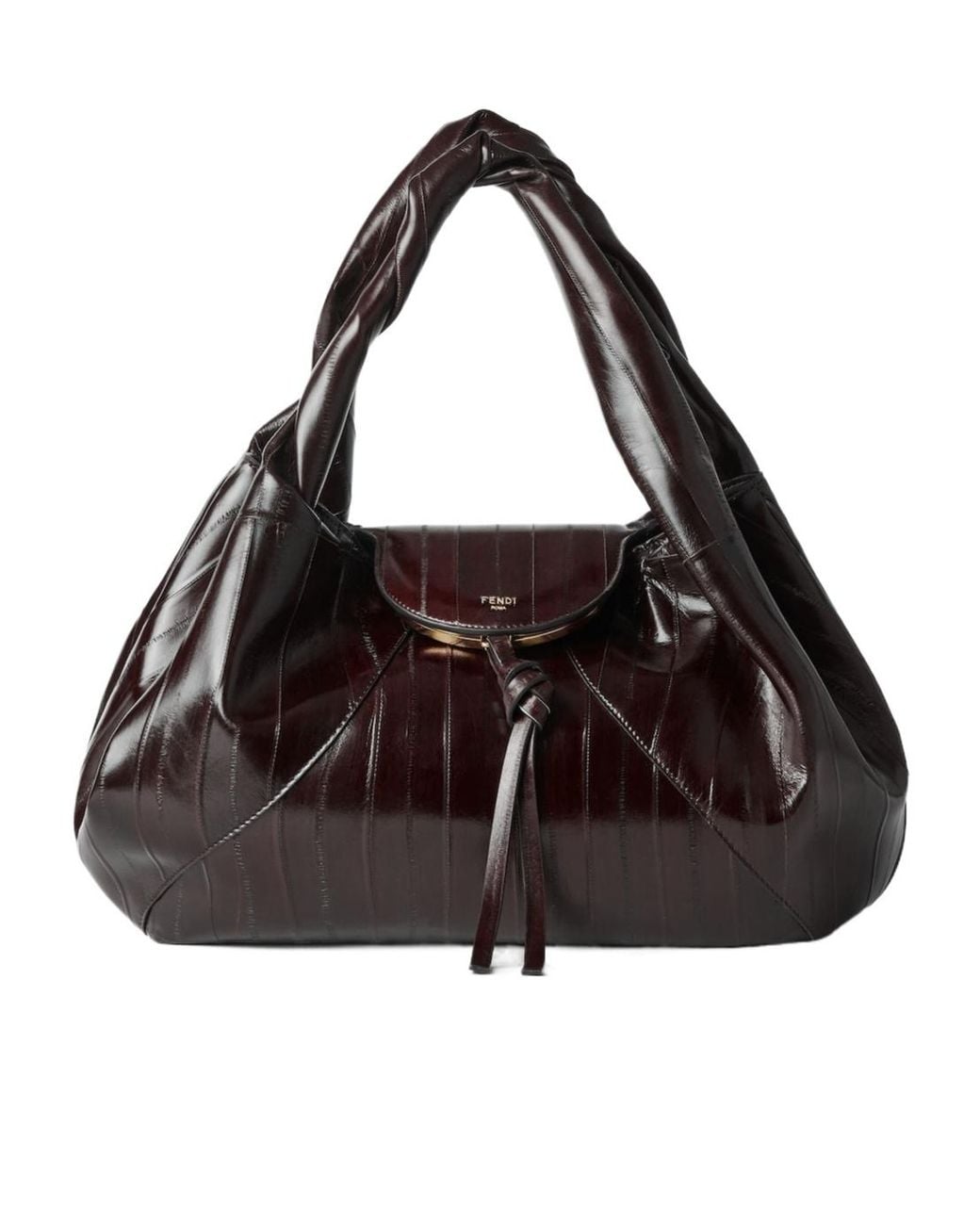 Fendi Brown Inlaid Hagfish Leather Bag