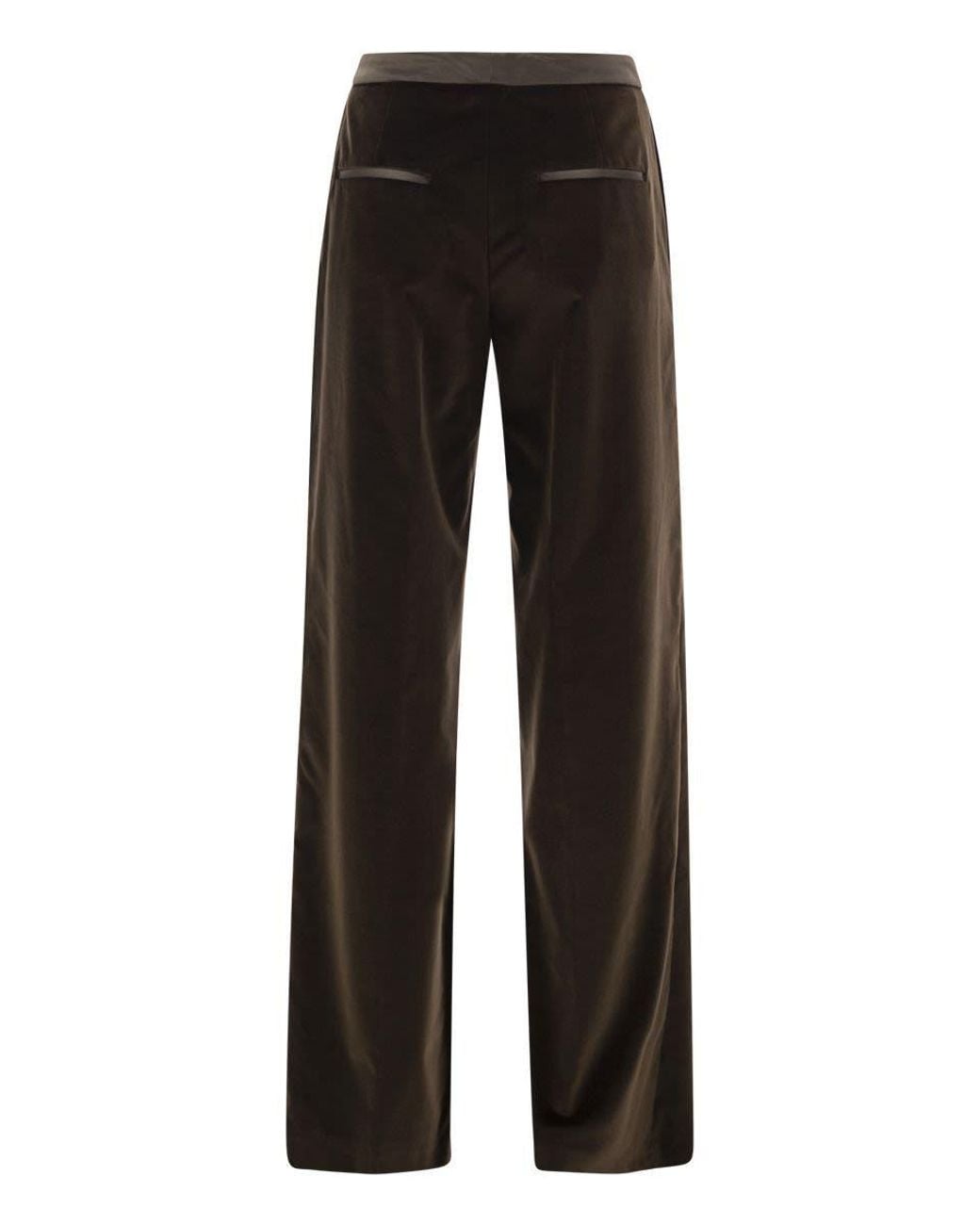 Peserico Black Straight-Leg Casual Trousers