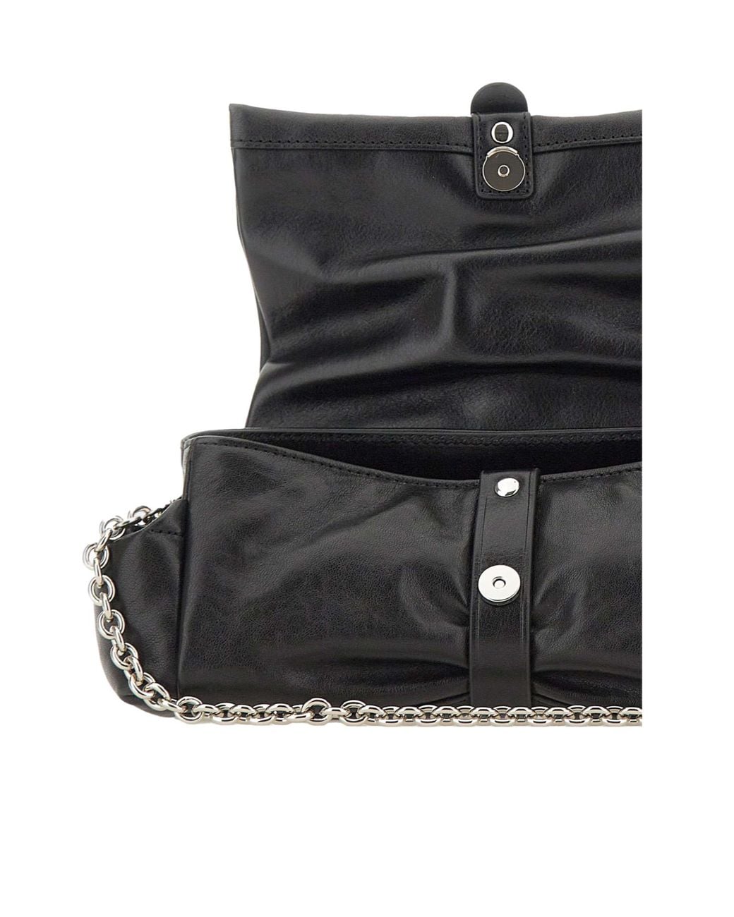 Vivienne Westwood Black Hazel Treasure Chain Clutch Bag
