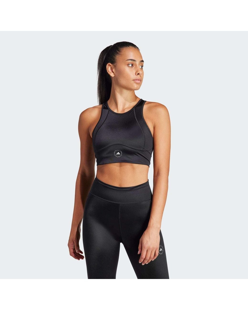 Adidas By Stella McCartney Black Truepurpose Training Crop Top