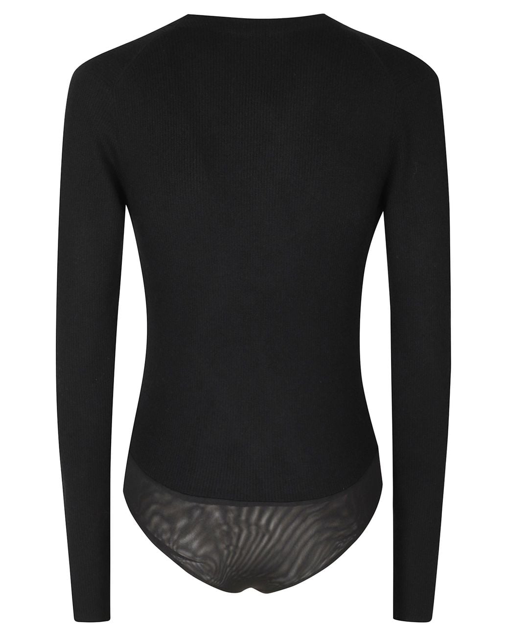 Max Mara Black Criss-Cross V-Neck Knitted Bodysuit