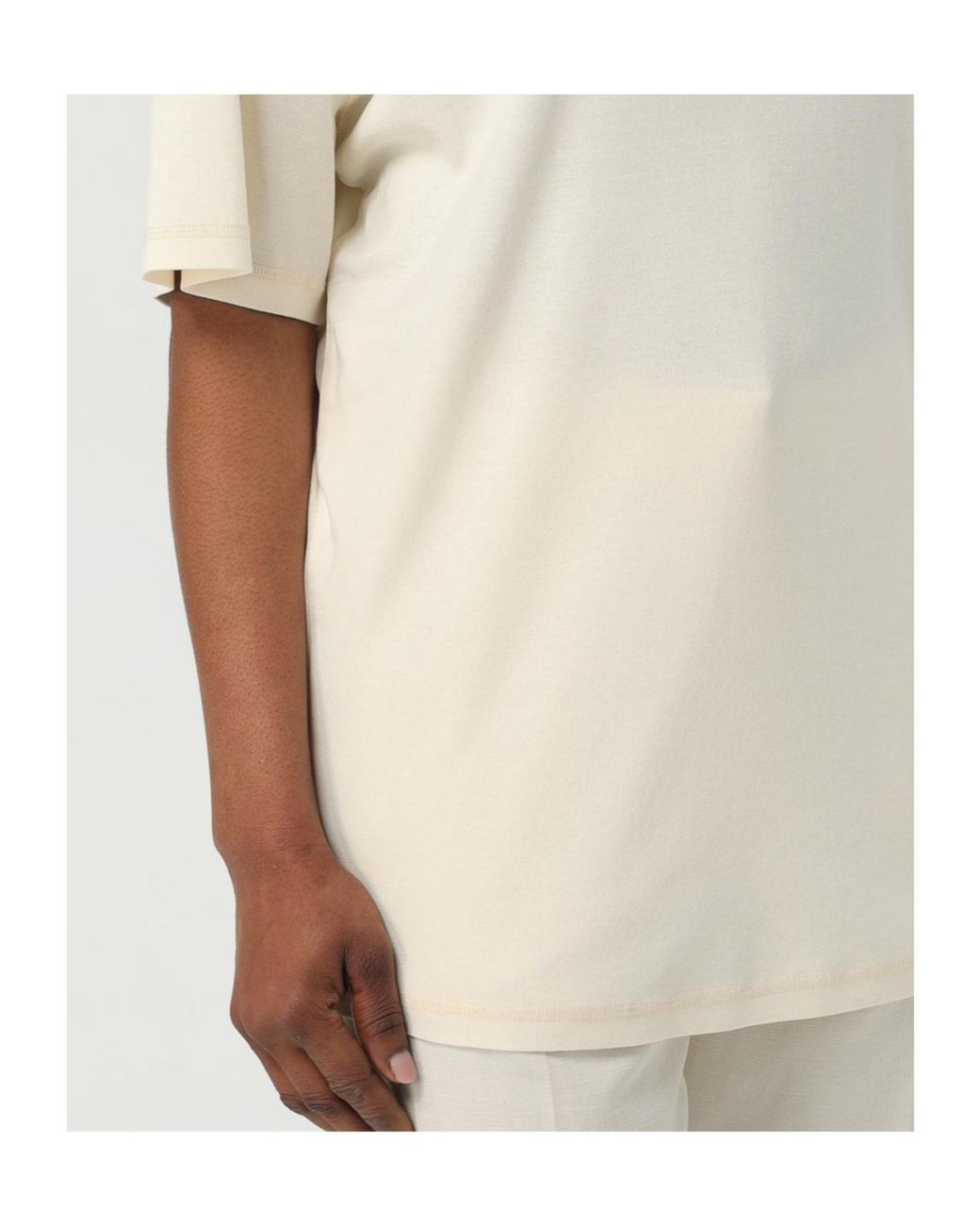 Lemaire White Short-Sleeved Scoop-Neck T-Shirt
