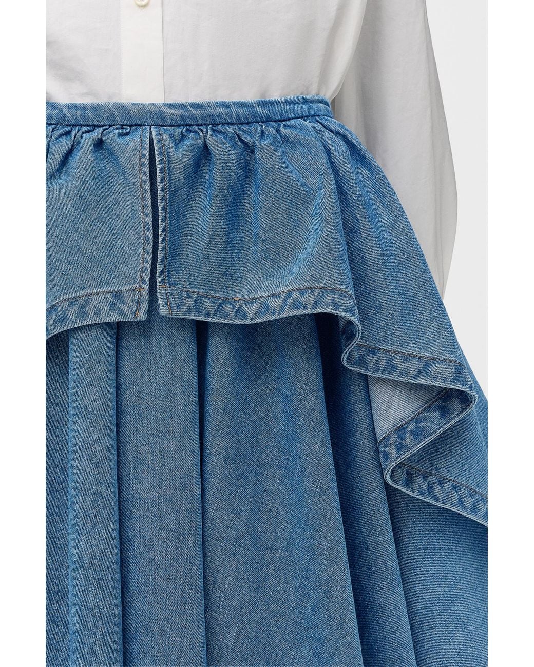 Loewe Blue Irregular Skirt