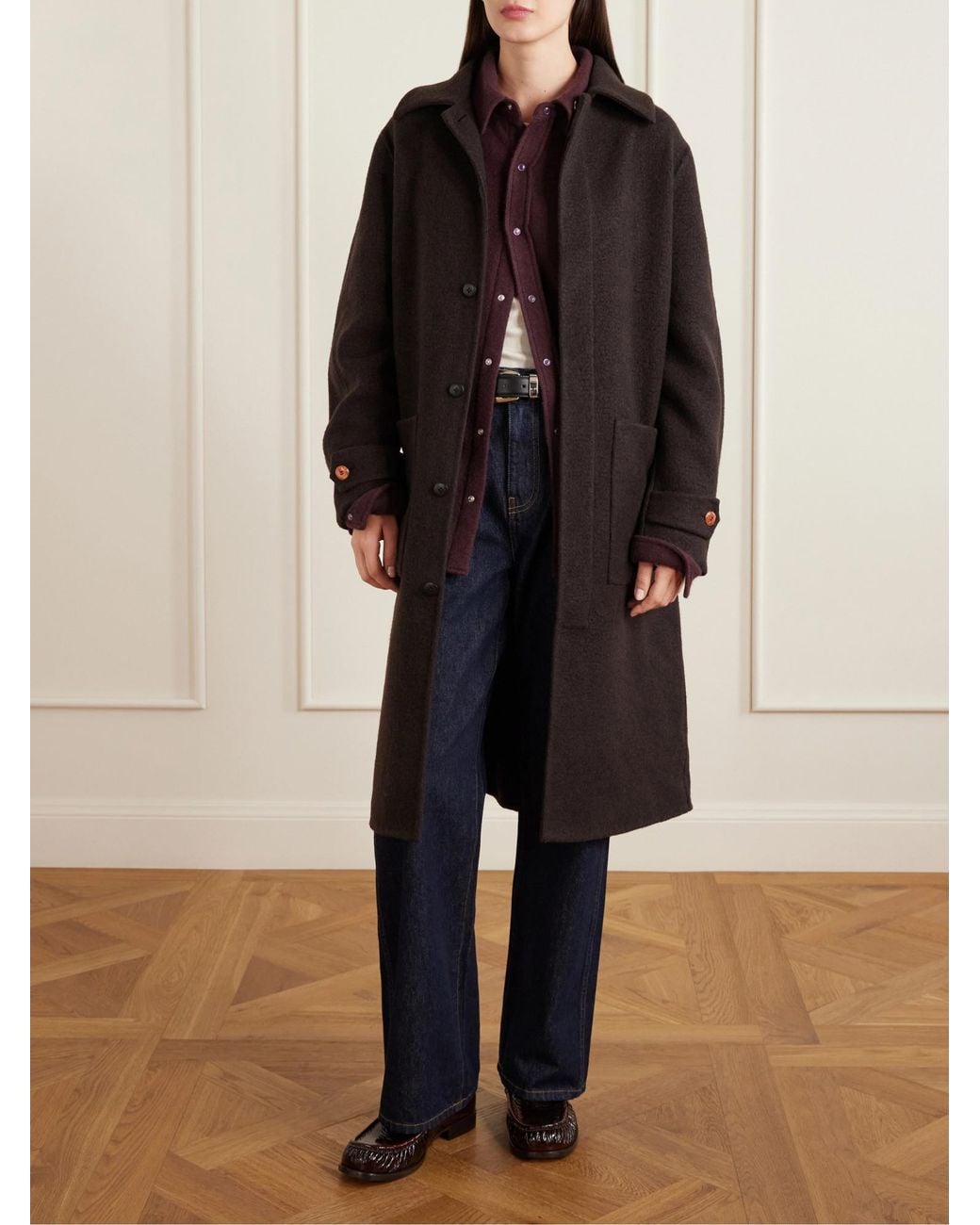 God's True Cashmere Black Minimal Single-Breasted Coat