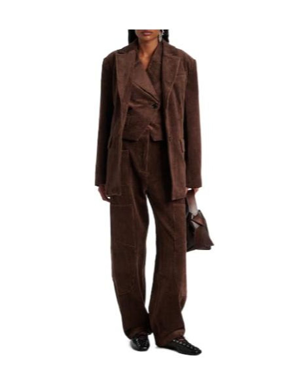 Ganni Brown Cotton Corduroy Blazer