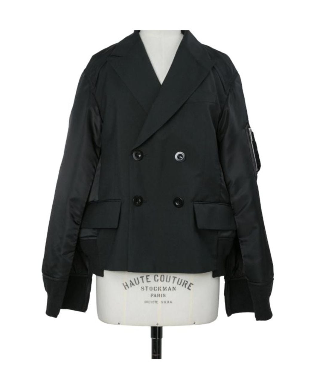 ジャケット・アウター sacai Patchwork Trench Coat 21ss size1 Sacai Patchwork Jacket in Black | Lyst UK