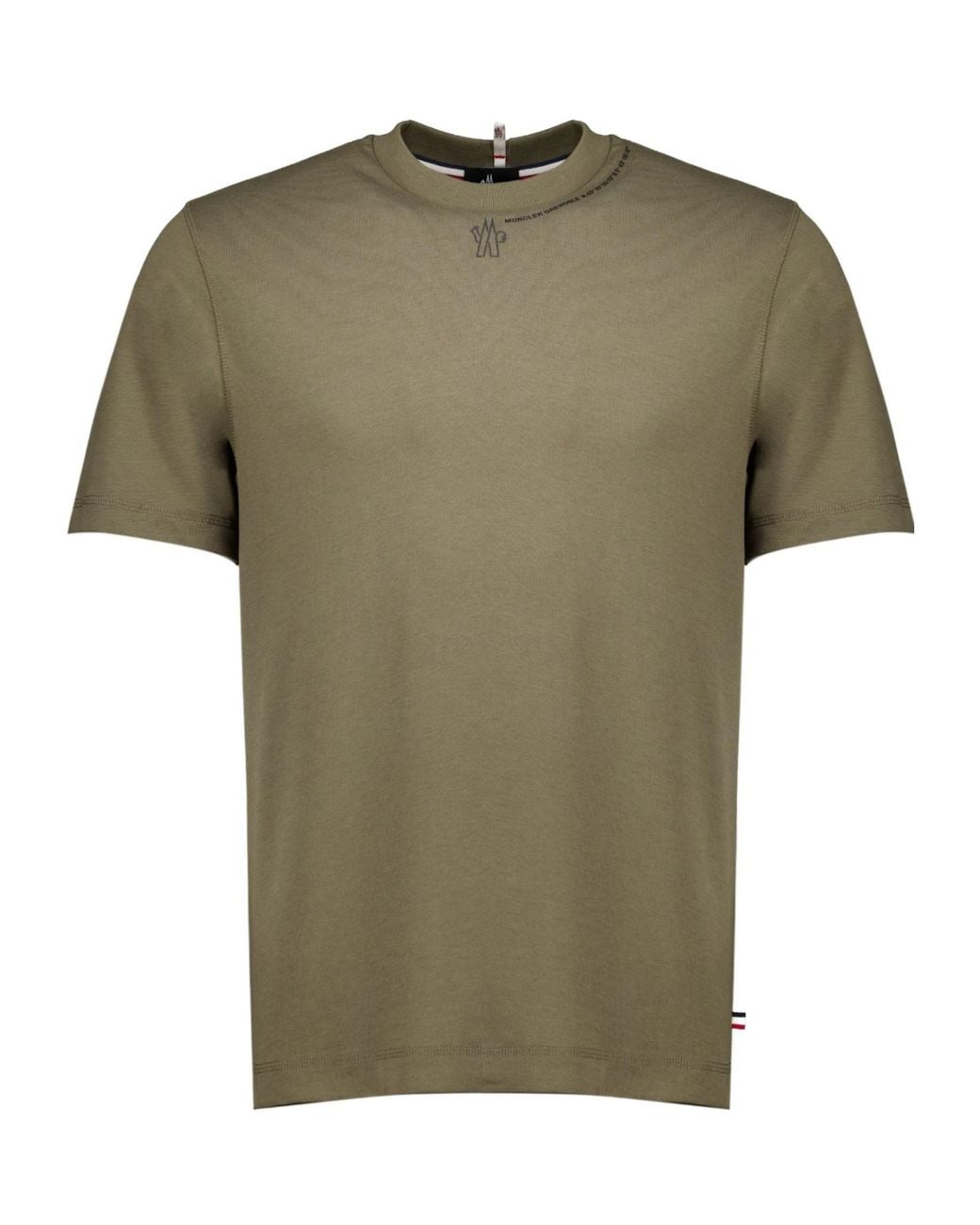Moncler Green Grenoble Short-Sleeved Crewneck T-Shirt for men