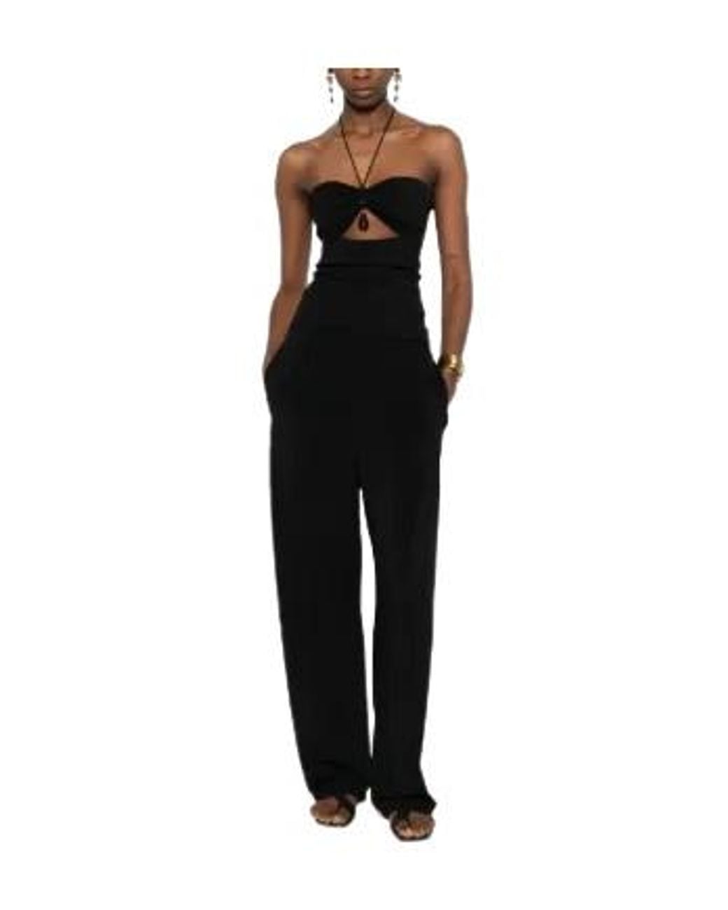 Nanushka Black Shila Cut-Out Bandeau Top