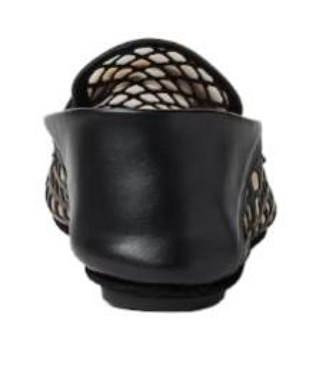 Fendi Black Tube Logo Flat Mules