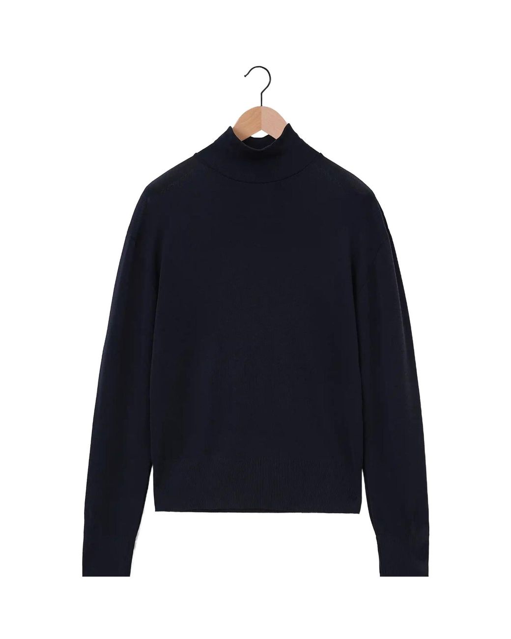 Lemaire Blue High-Neck Knitted Jumper
