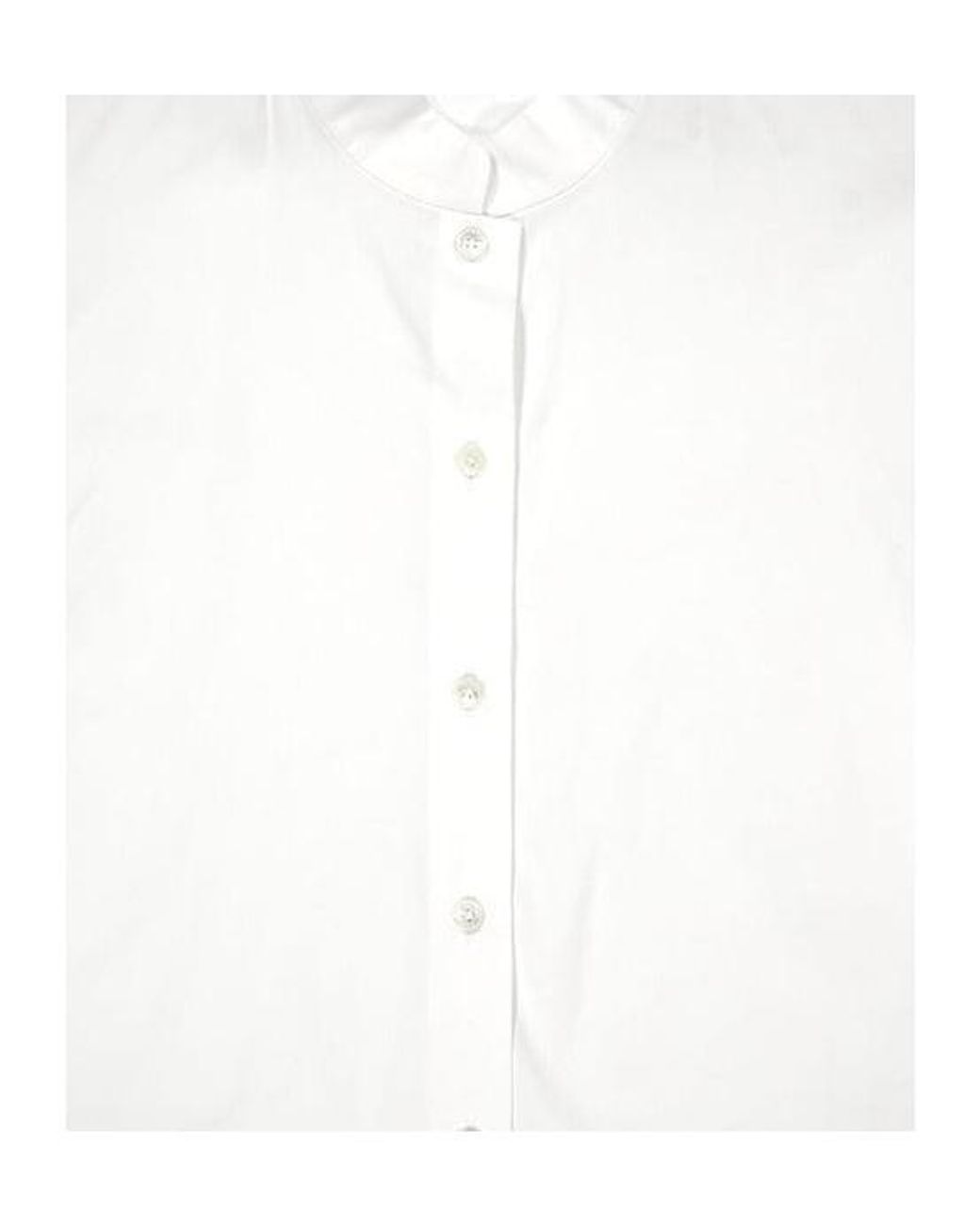 Balmain White Button-Up Puff Sleeved Poplin Shirt