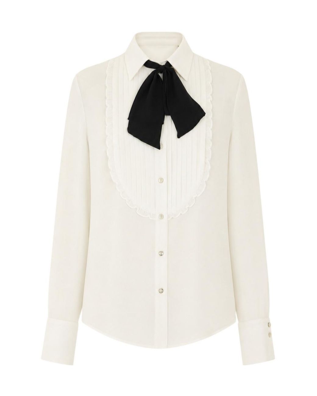 Aniye By White Pixie Pleated Bib Shirt