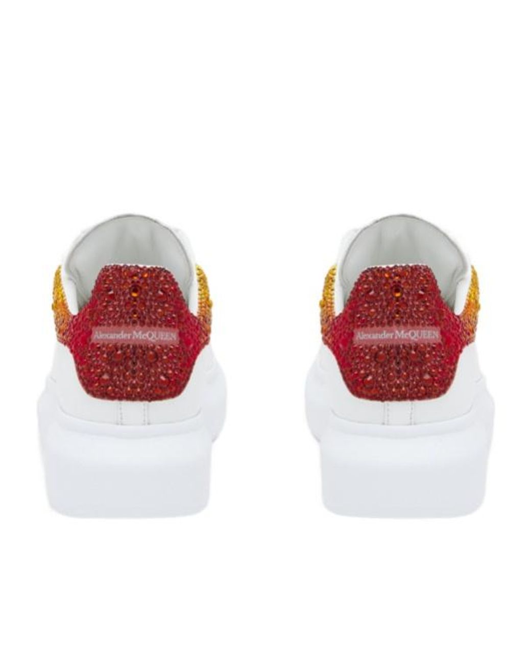 McQueen White Oversized Embellished Sneakers