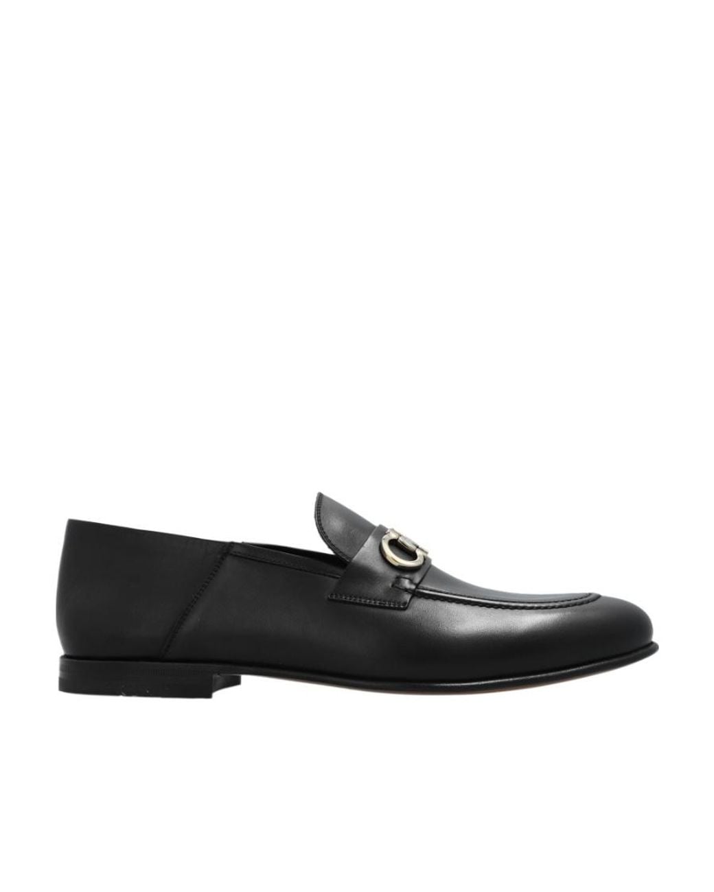 Ferragamo Black Ferragamo Gancini Loafers for men