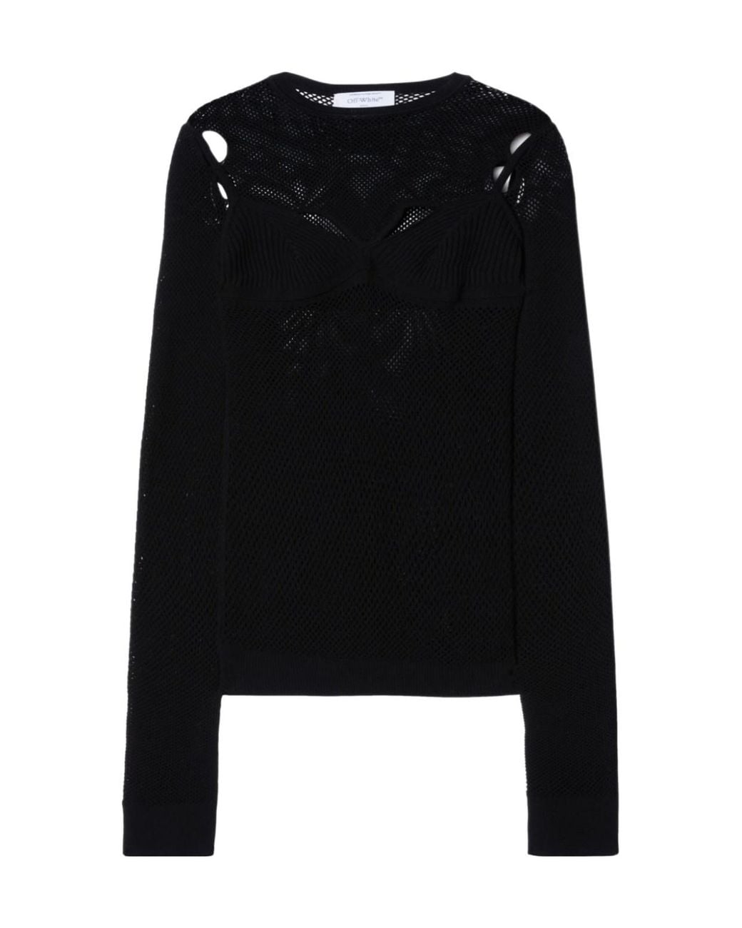 Off-White c/o Virgil Abloh Black Arrow Cut-Out Detailed Top