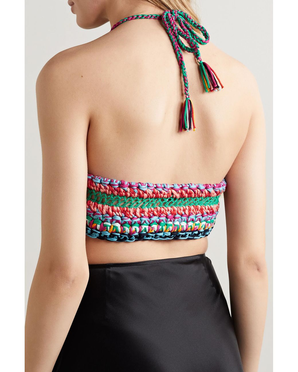Etro Blue Crocheted Neck Vest