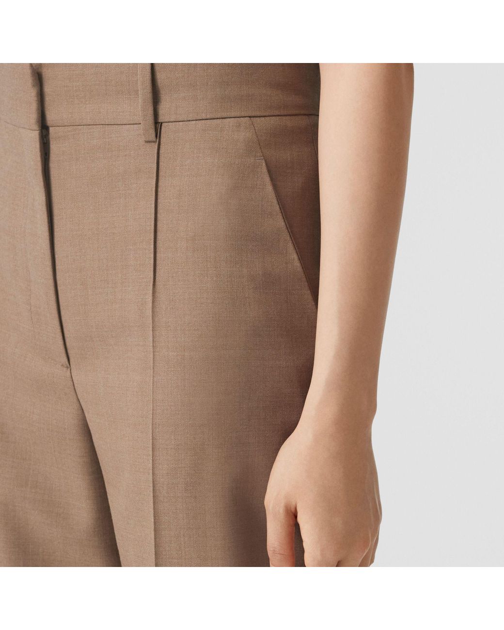 Burberry Natural Jane Straight-Leg Tailored Pants