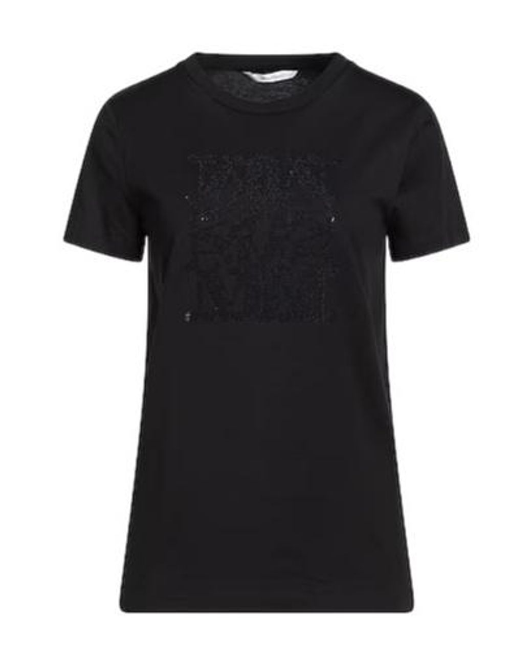 Max Mara Black Solid Color T-Shirt