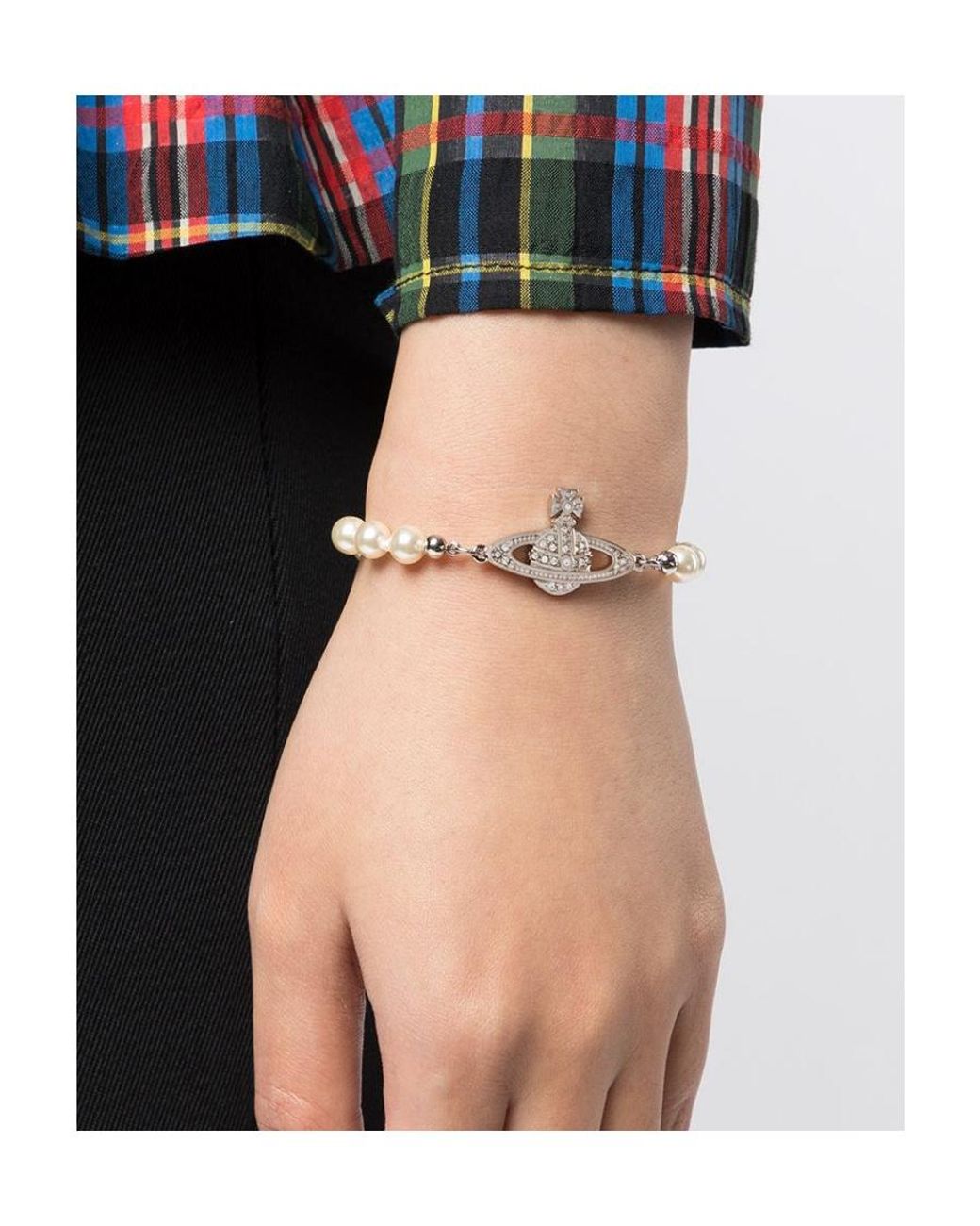 Vivienne Westwood Metallic Orb Faux-Pearl Bracelet