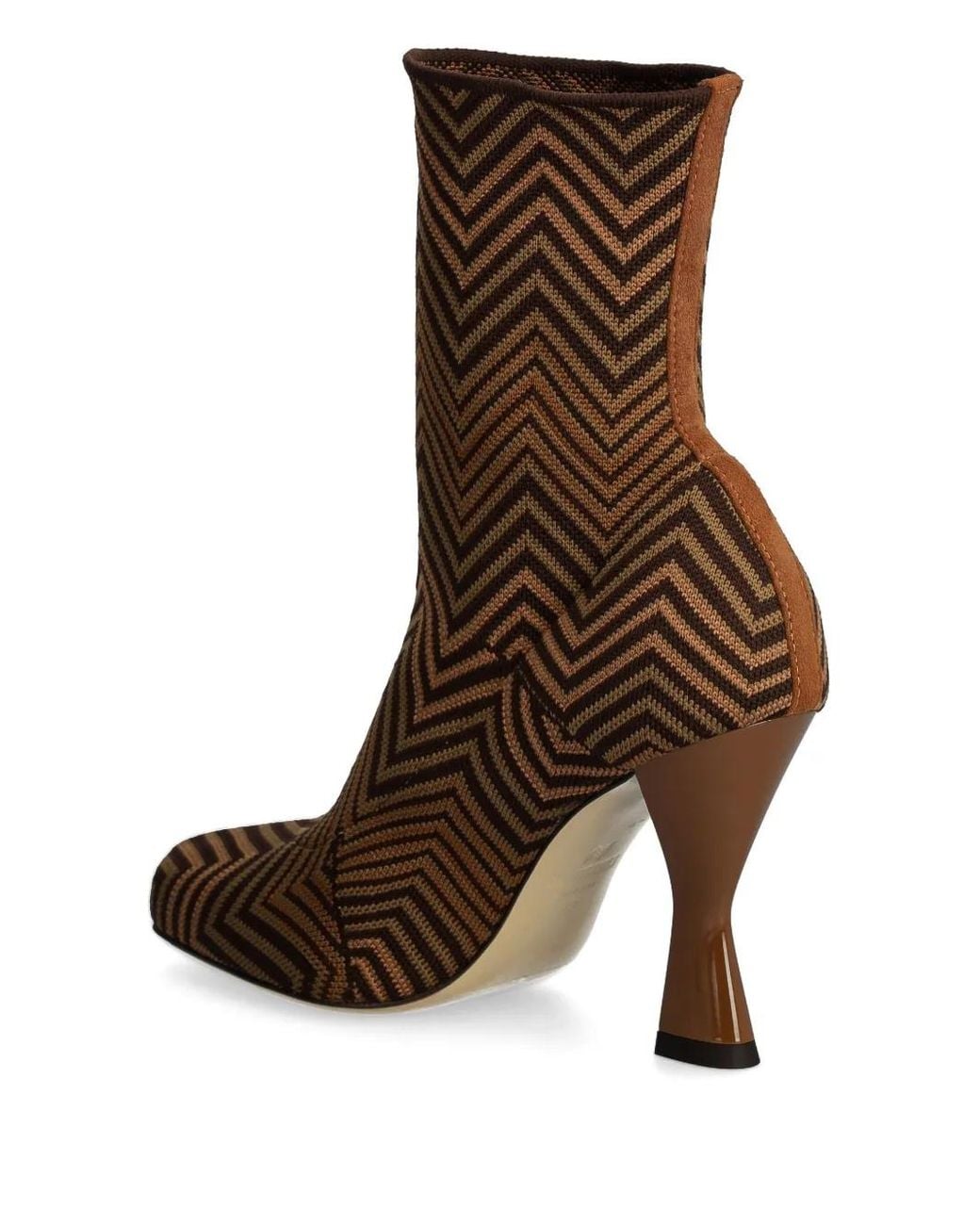 Missoni Brown Zigzag-Pattern Boots