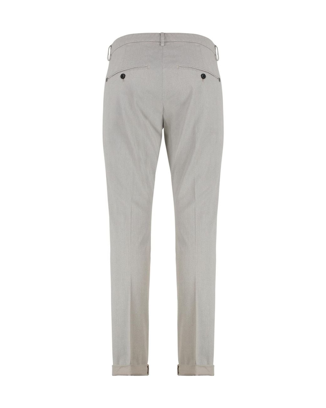 Dondup Gray Gaubert Cotton Blend Slacks for men