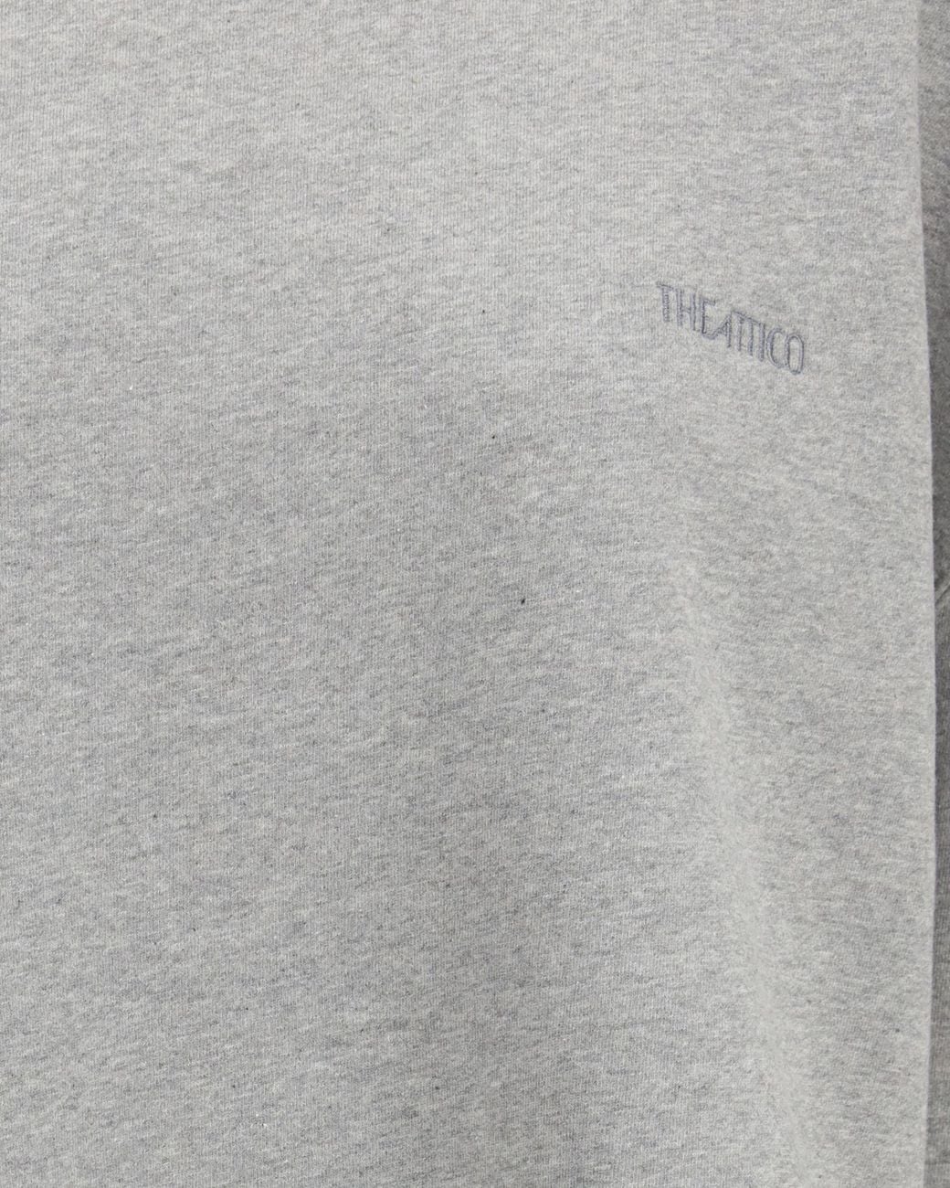 The Attico Gray The Logo Embroidered Crewneck Sweatshirt