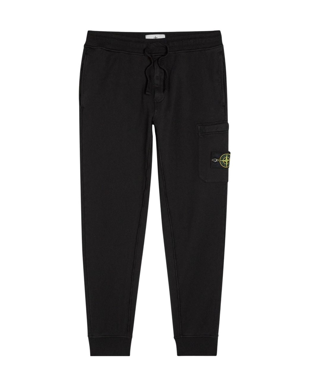 Stone Island Black Cotton Casual Pants for men