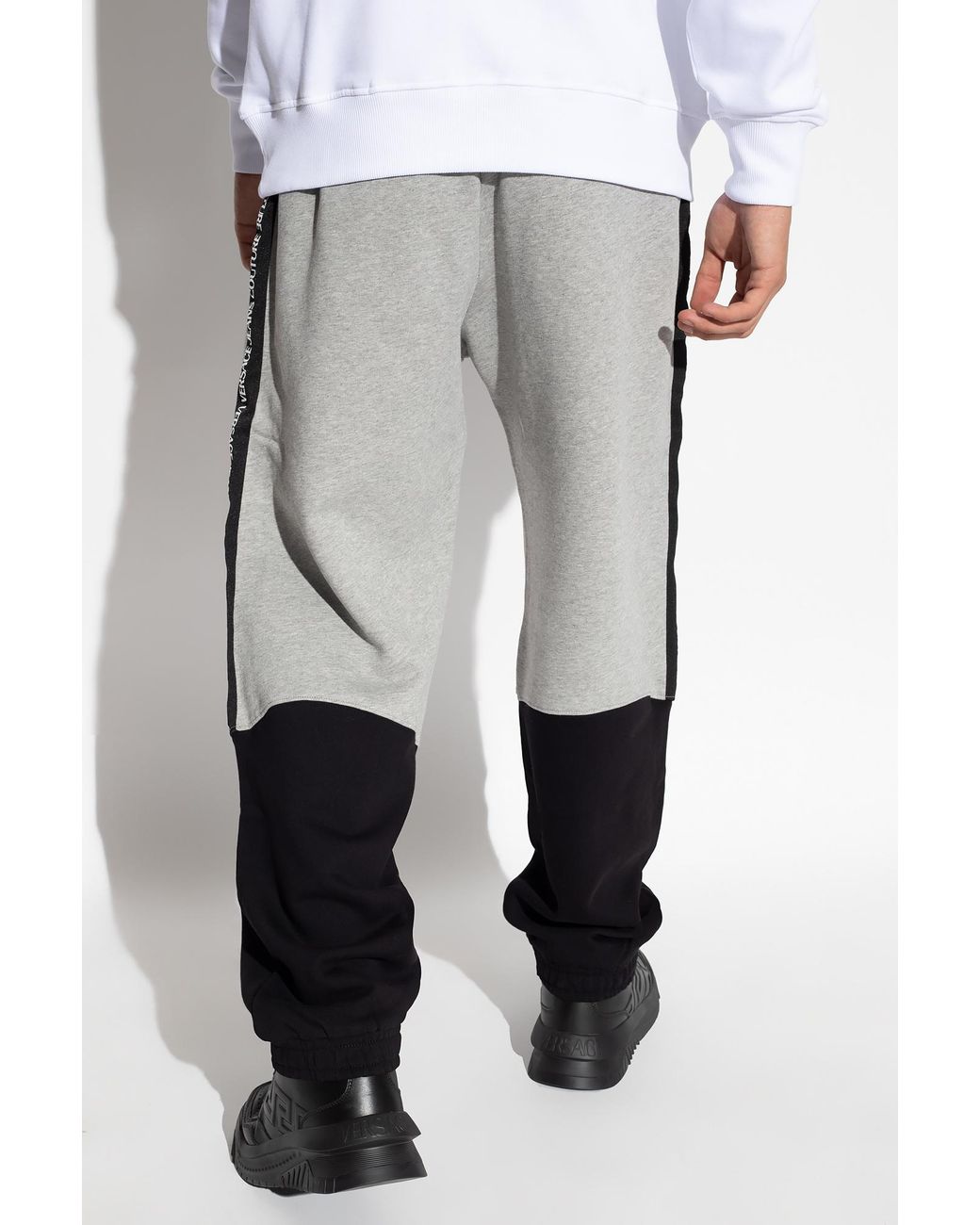 Versace Jeans White Couture Two-Tone Track Pants for men