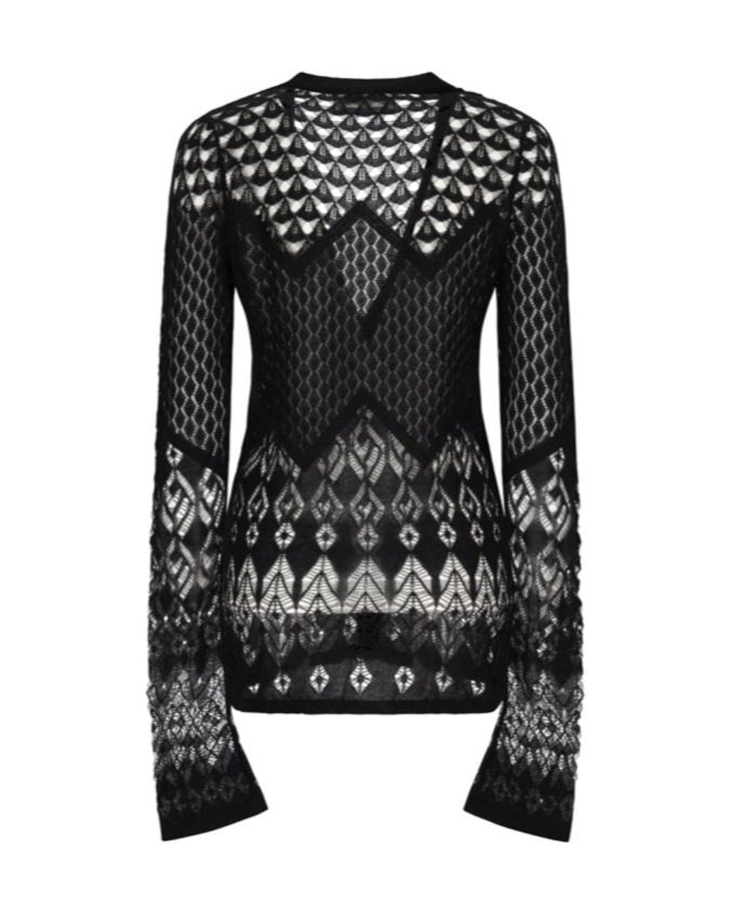 Blumarine Black V-Neck Cardigan