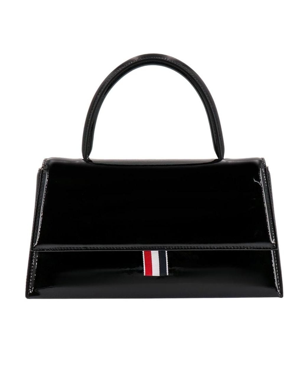 Thom Browne Black Signature-Web Top Handle Bag
