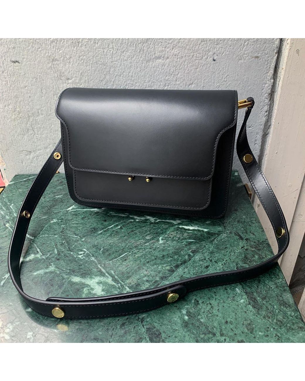 Marni Black Trunk Medium Shoulder Bag