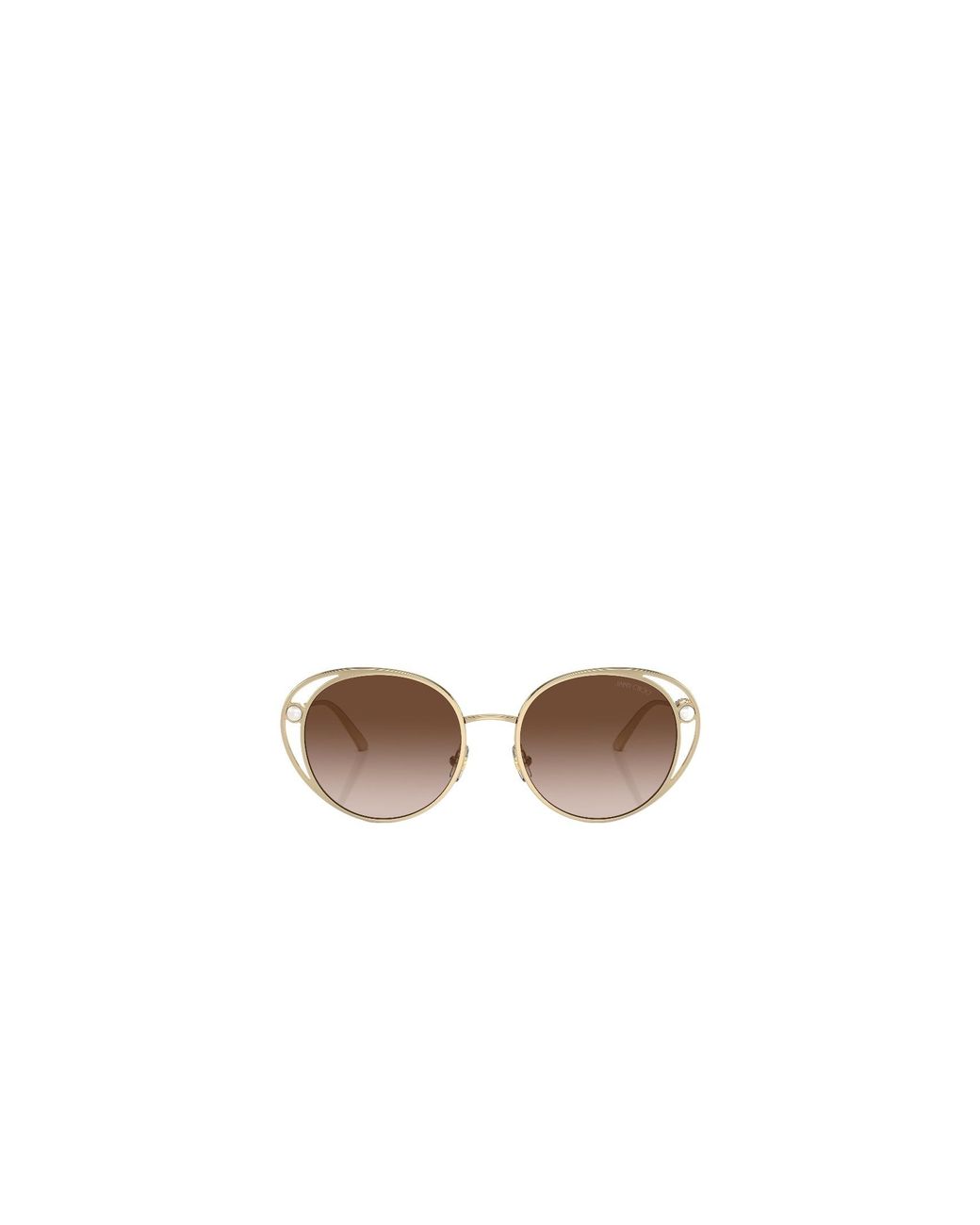Jimmy Choo White Eyewear Round Frame Sunglasses