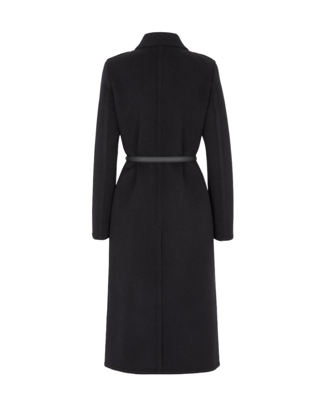 Fendi Black Single-Breasted Belted Coat