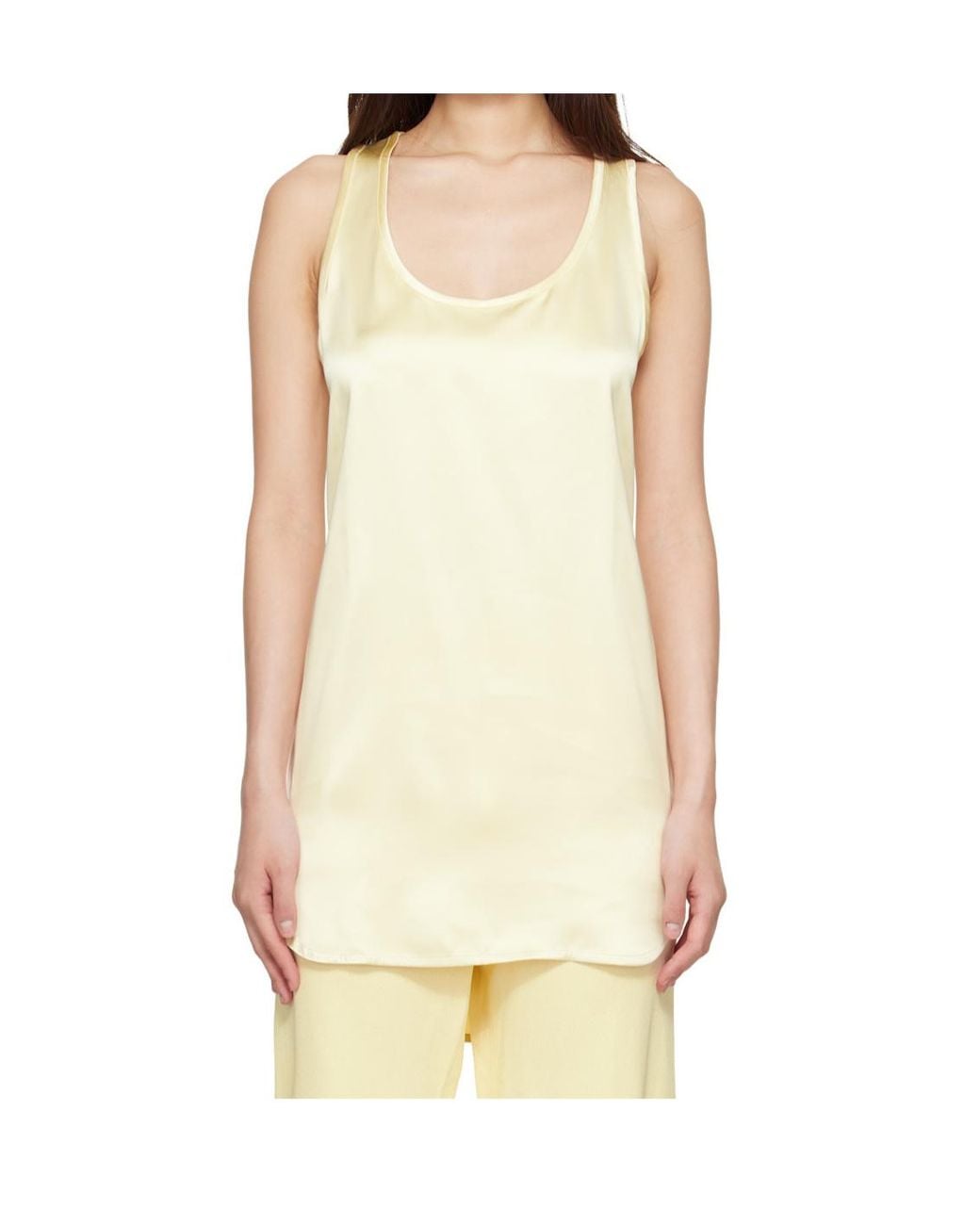 Wardrobe NYC Natural Scoop-Neck Tank Top