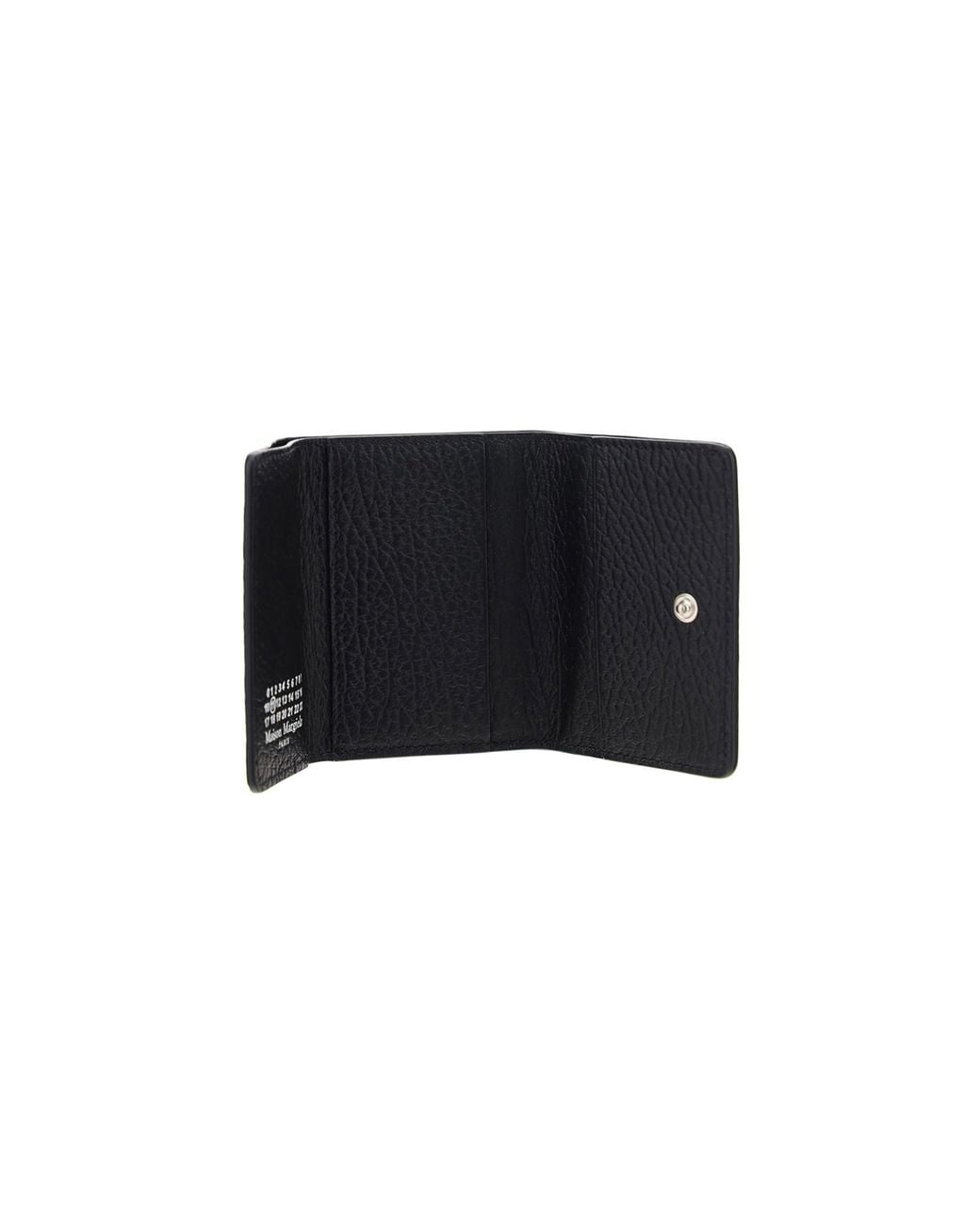 Maison Margiela Black Four Stitch Tri-Fold Cardholder