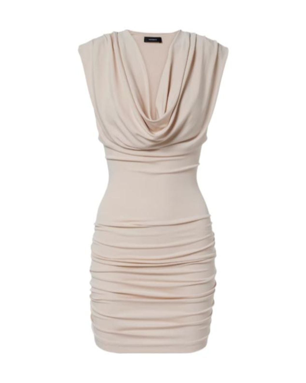Wardrobe NYC Natural Matte Pleated Mini Dress
