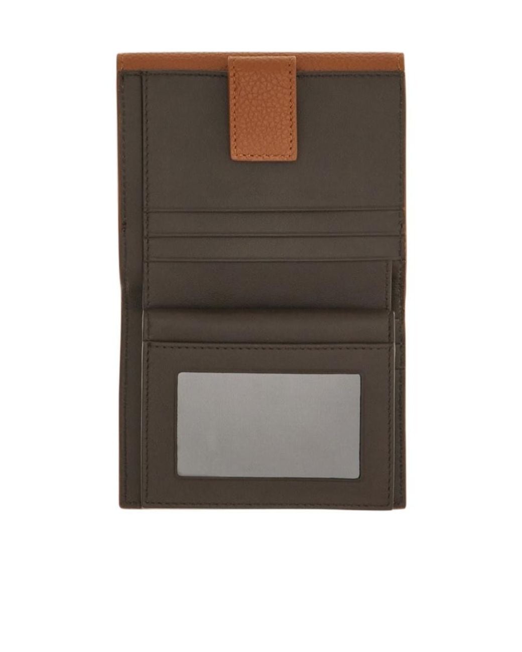 Ferragamo Brown Gancini Compact Wallet
