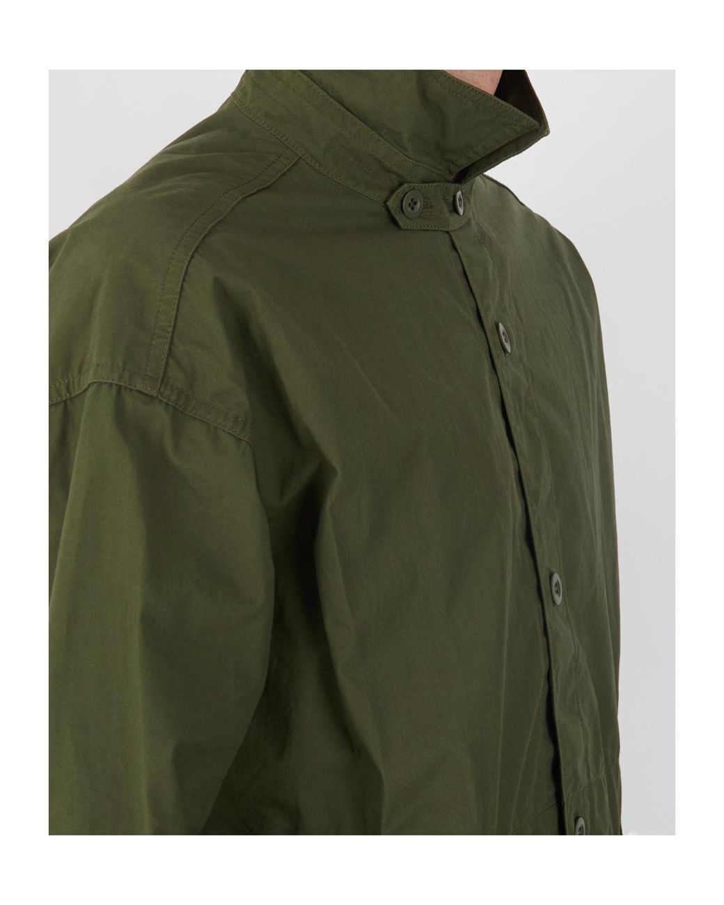 Comme des Garçons Green Cotton Overshirt Army for men
