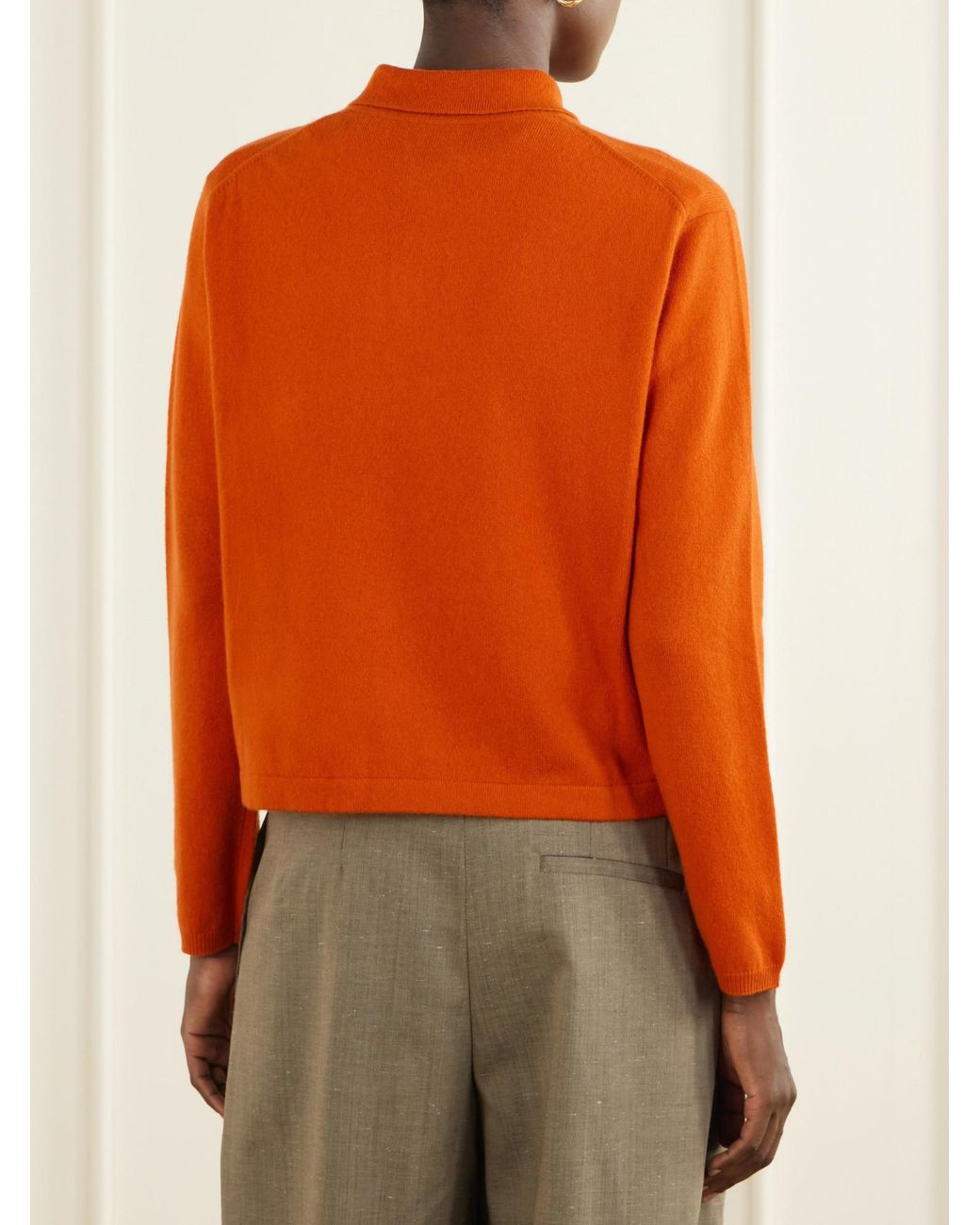 Allude Orange Cashmere Sweater