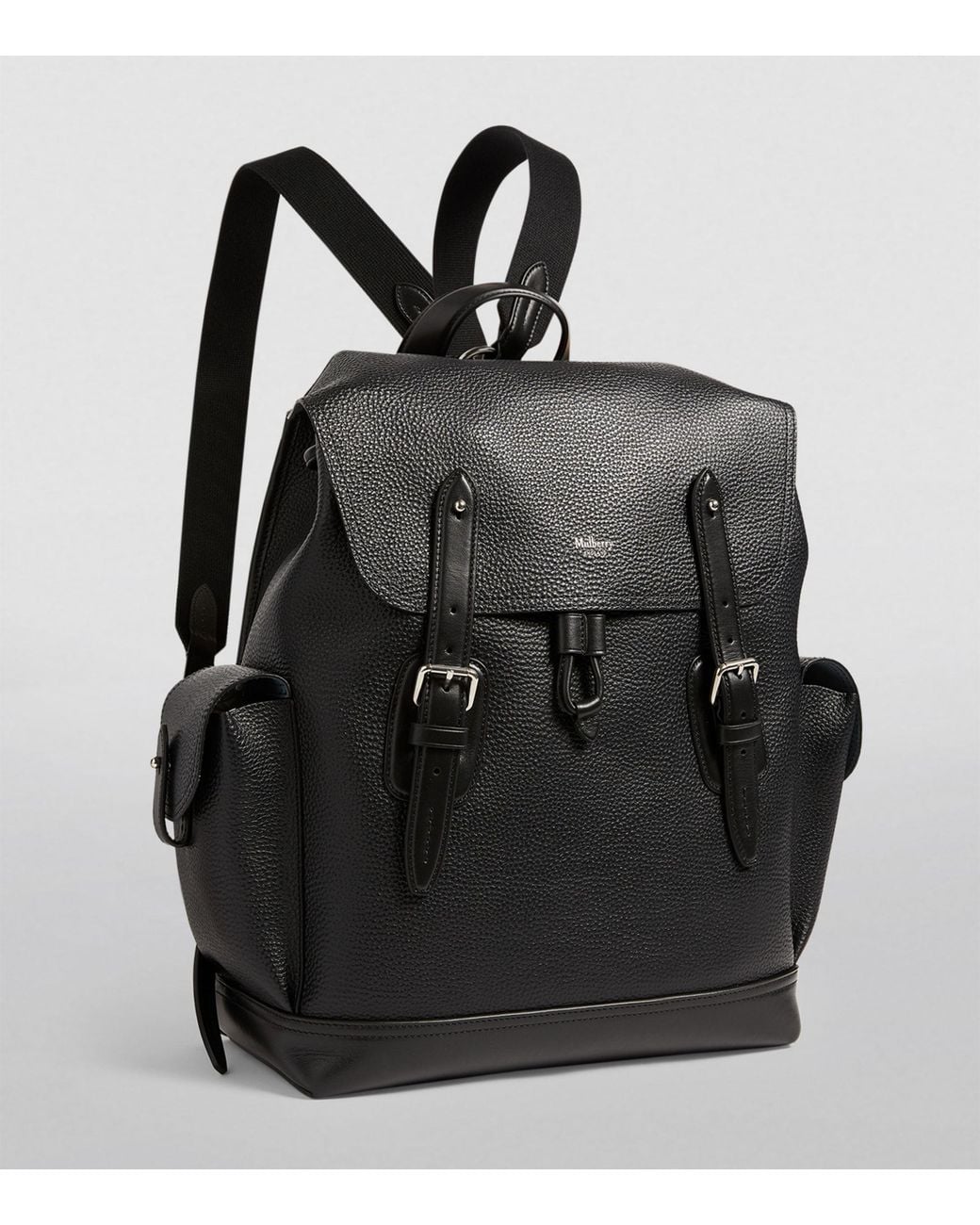 Mulberry Black Heritage Textured Backpack for men