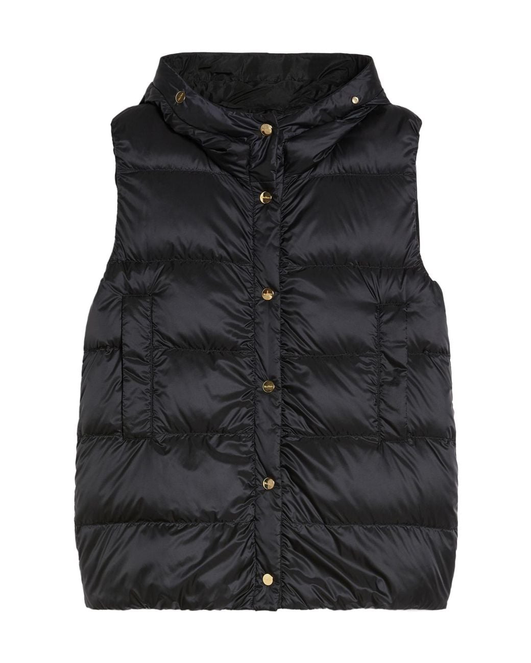 Max Mara Black The Cube Button-Up Drawstring Gilet