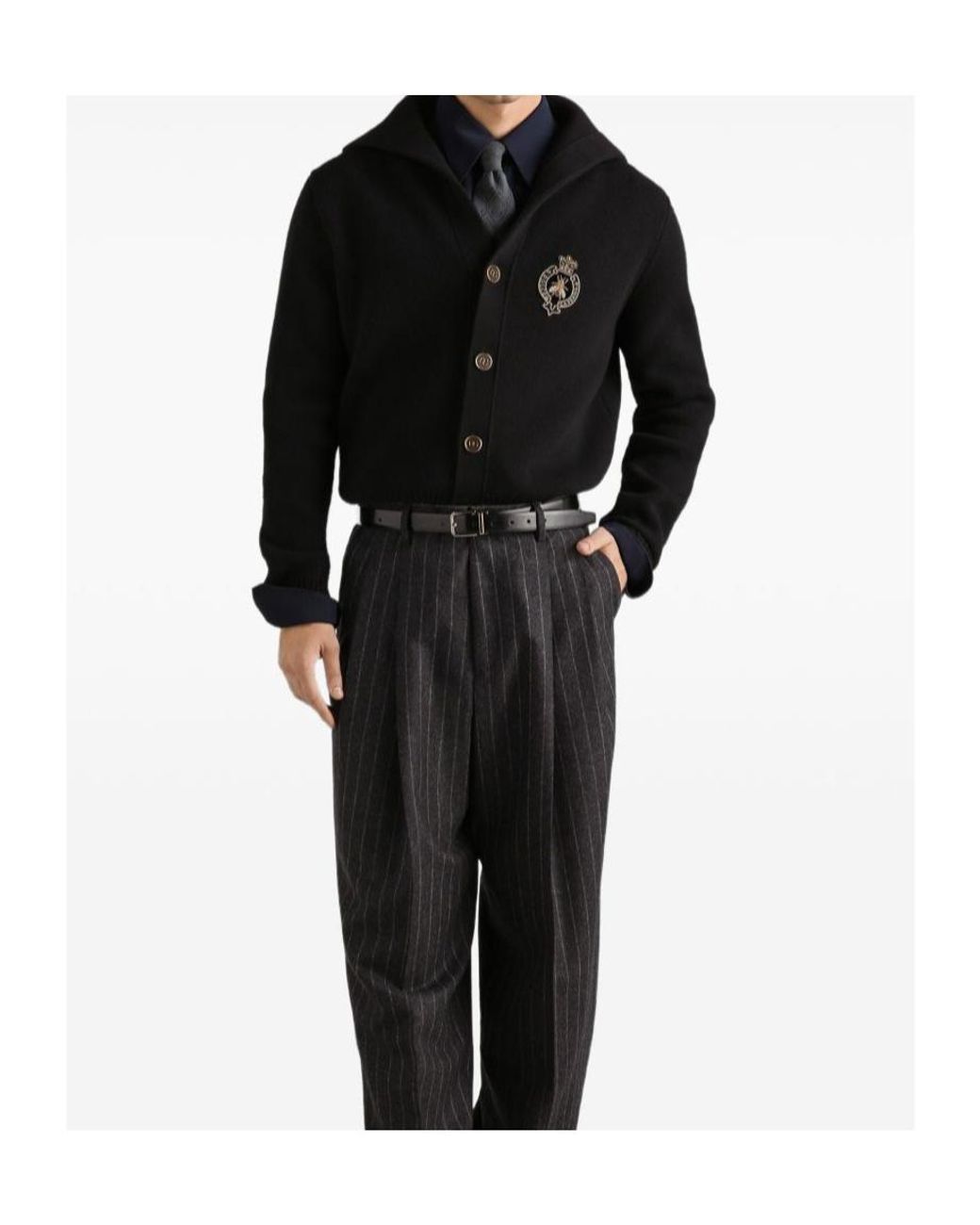 Dolce & Gabbana Blue Collared Long-Sleeved Shirt for men