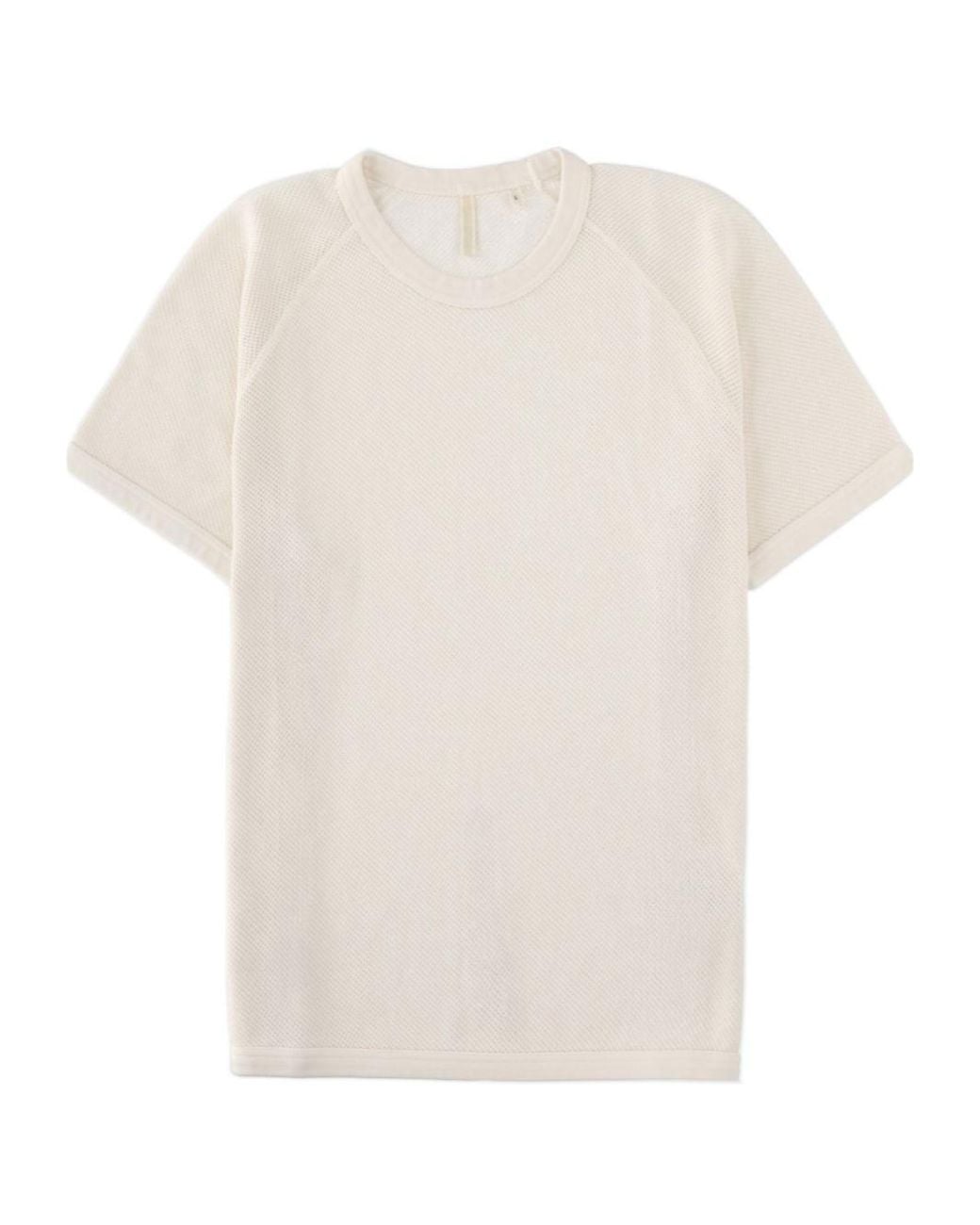 sunflower White Crew Neck Short-Sleeved T-Shirt for men