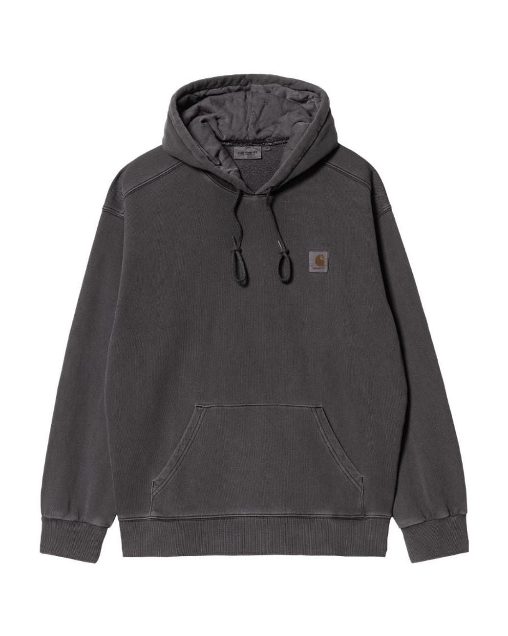 Carhartt Gray Wip Nelson Logo-Patch Drawstring Hoodie for men