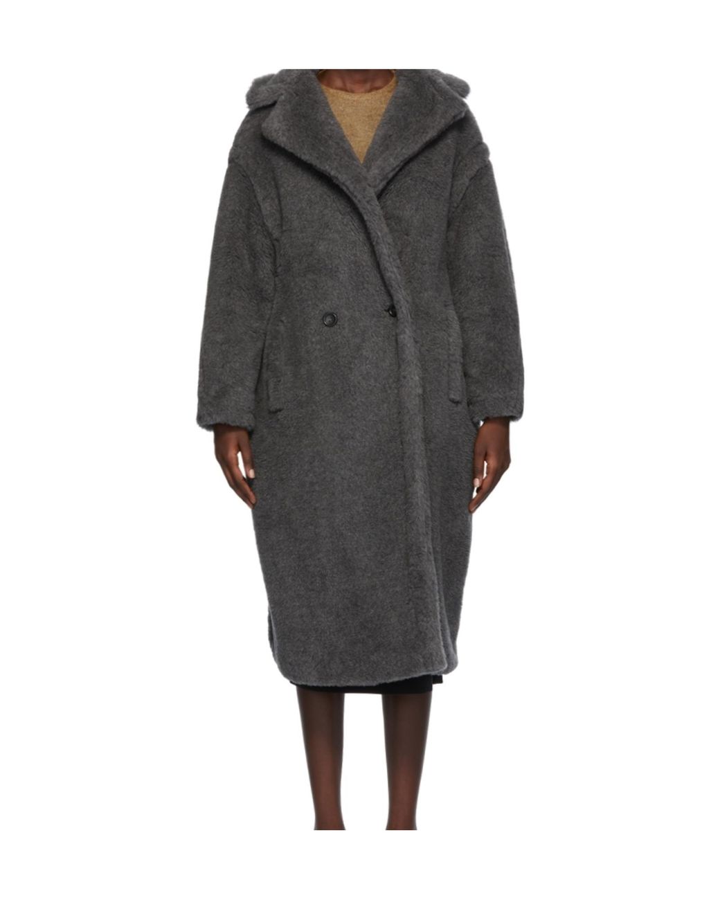 Max Mara Gray Teddy1 Oversized Coat